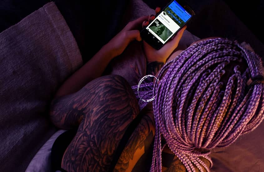Using mobile phones and other devices late at night